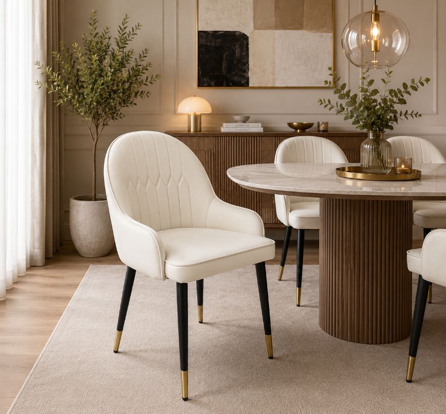 Silla París Velvet · Ivory 02 — foto 1
