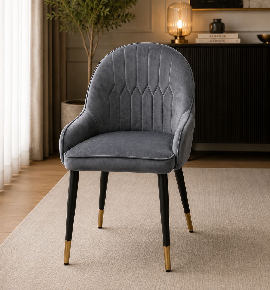 Silla París Velvet · Gris 40