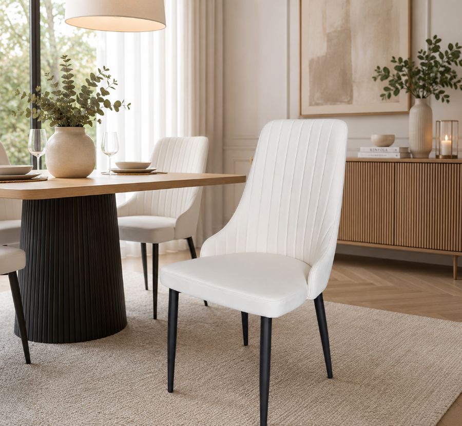 Silla Viena Velvet · Ivory 02 — foto 1