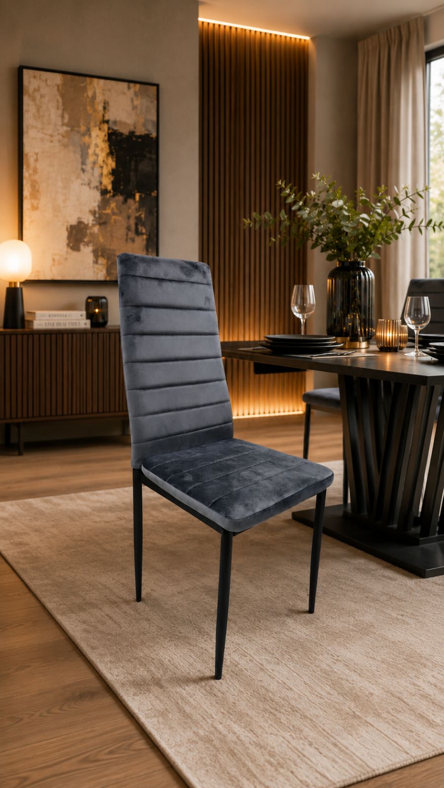 Silla Venecia Velvet · Gris 40 — foto 1