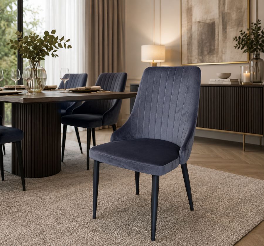Silla Viena Velvet · Gris 40 — foto 1