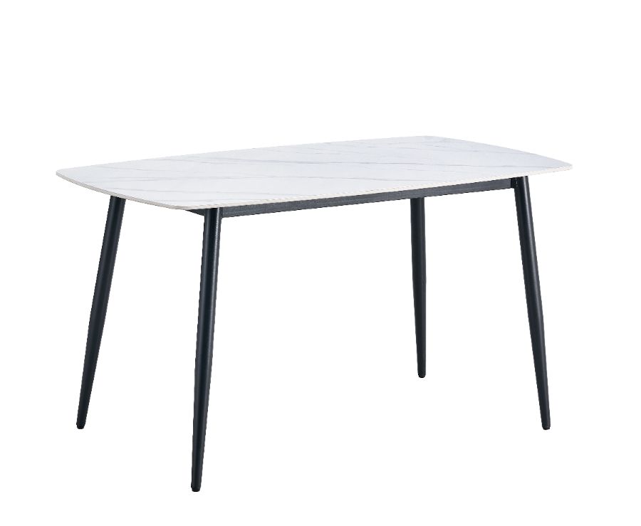 Mesa Roma fija · 1,20 m × 80 cm · Blanco veta gris — foto 1