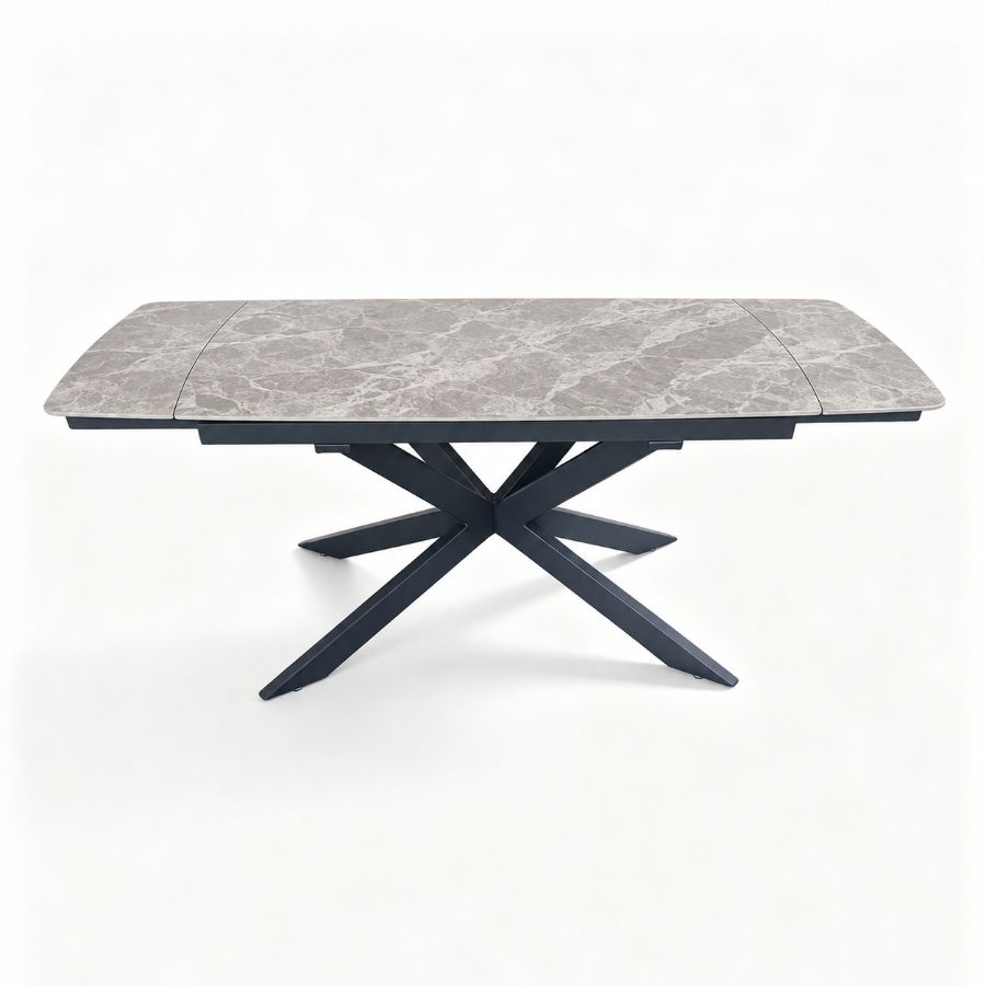 Mesa Dallas extensible · 1,45 a 2,00 m × 80 cm · Gris mármol — foto 2